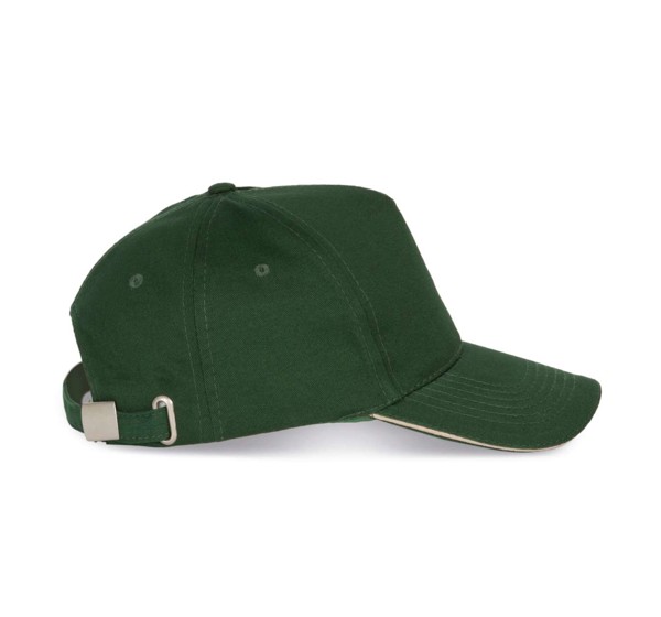 Sandwich Peak Cap - 5 Panels - White / Navy