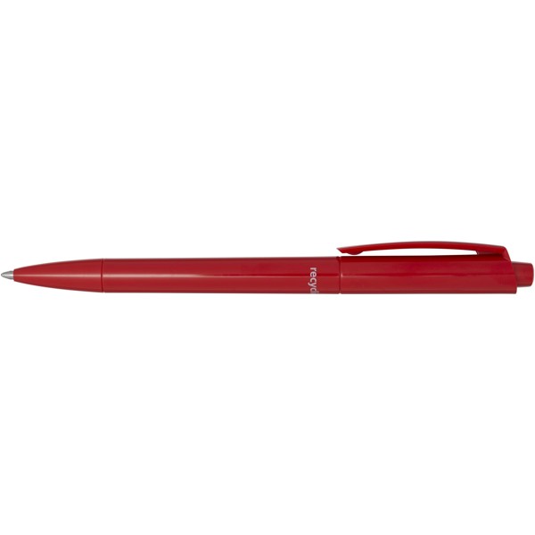 Penna a sfera in plastica riciclata Martha (inchiostro nero) - Rosso