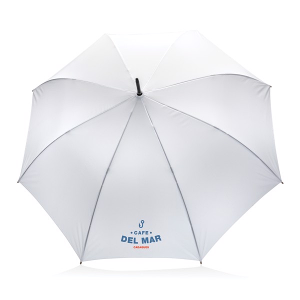 Parapluie 27" en rPET et bambou ouverture auto Impact AWARE™ - Blanc