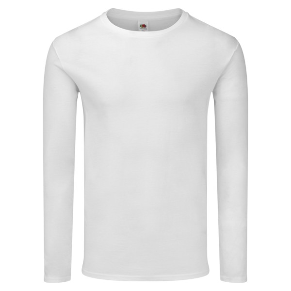 Adult White T-Shirt Iconic Long Sleeve T - White / M