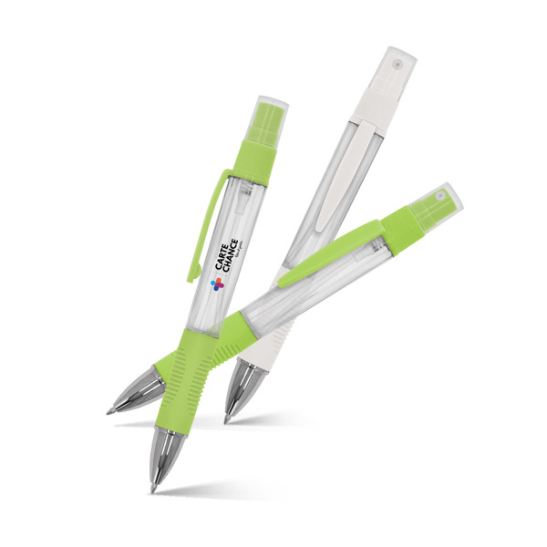 STYLO BILLE AVEC VAPORISATEUR VIDE - Blanc