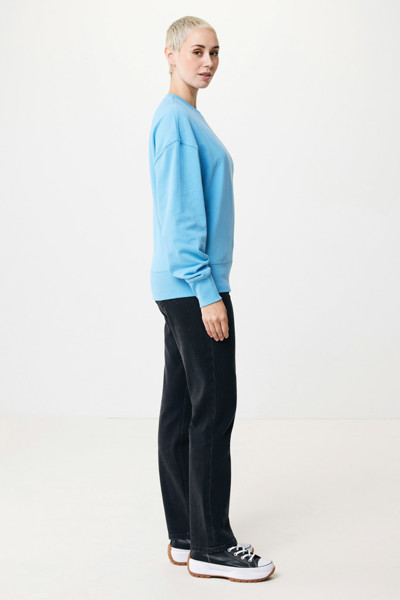 Sweater à col rond en coton recyclé Iqoniq Kruger - Tranquil Blue / XXS