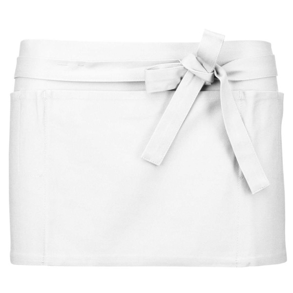 Cotton Short Apron - White