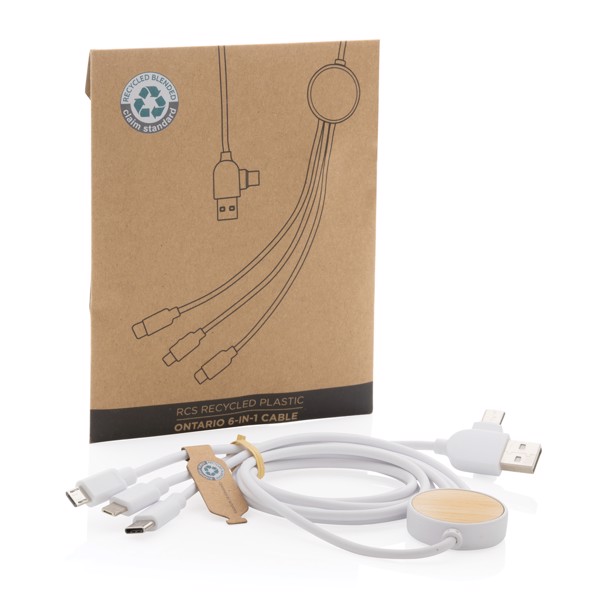 Ontario 6-v-1 kabel, 120 cm, reciklirani materiali