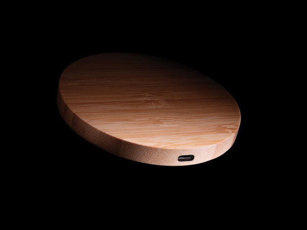 Bamboo 5W round wireless charger