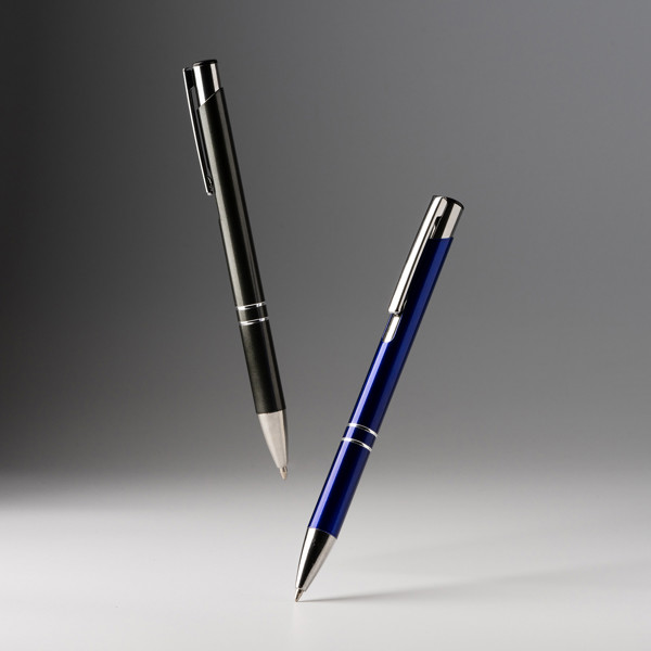 Ball Pen Simon - White / BLUE INK