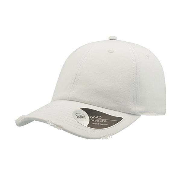 Boné Dad Hat Destroyed,100% Algodão Chino - Branco