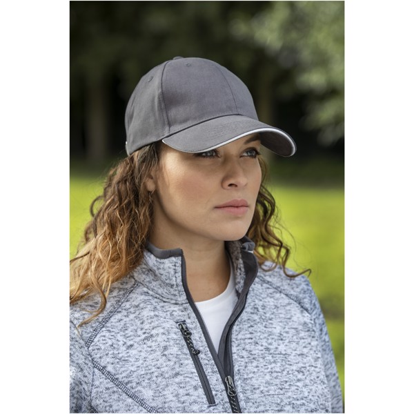Darton 6 panel sandwich cap - Solid black