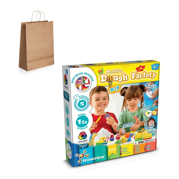 Modeling Dough Factory Kit IV. Jeu éducatif livré avec un sac cadeau en papier kraft (115 g/m²)