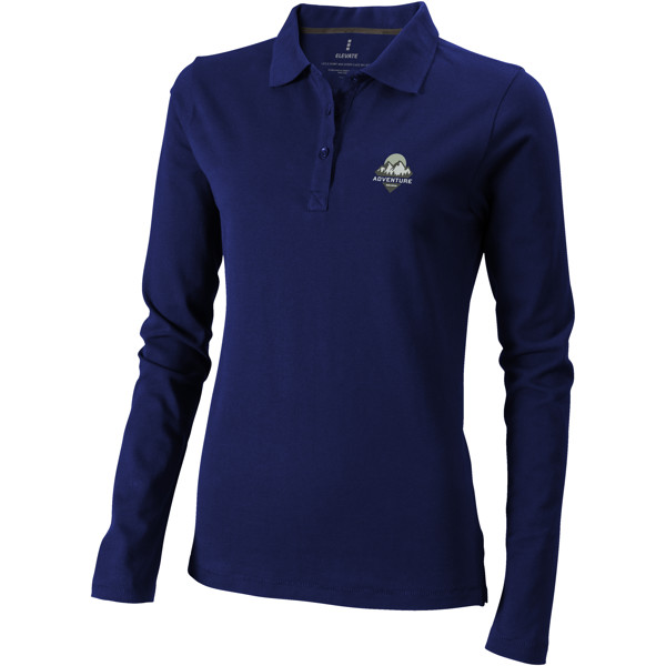 Polo manches longues femme Oakville - Marine / XL