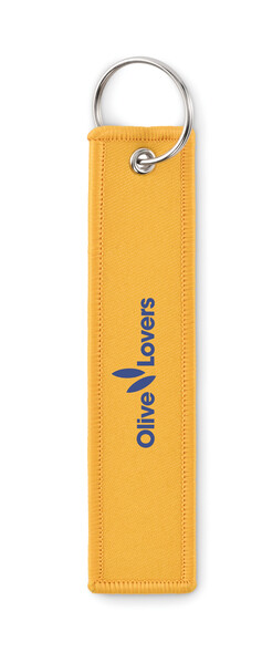 Obesek za ključe PET,130x30 mm - Rumena