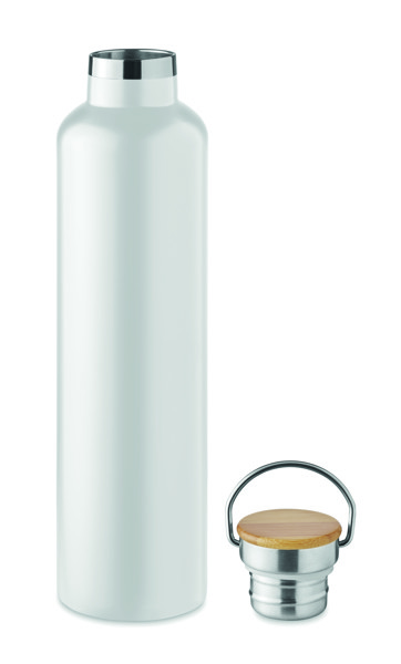 Helsinki Large flask, 1L, stainless steel - White