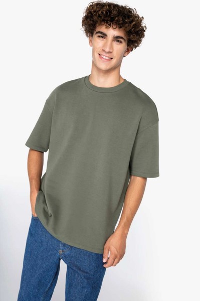 Unisex Eco-Friendly Oversized French Terry T-Shirt - Ivory / XL