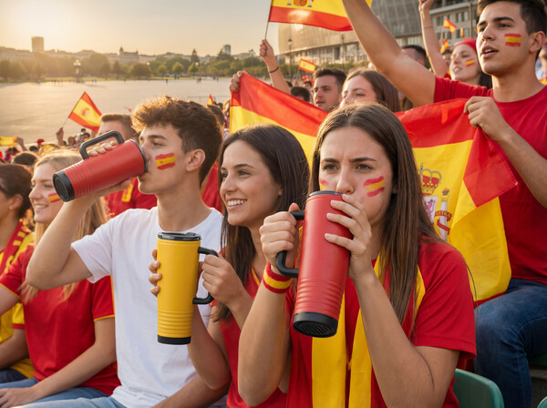 Dubbelwandige beker 700ml. Howler Cup - Geel