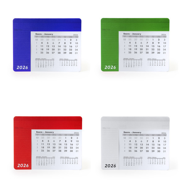 Serbal Calendar Mouse Pad - White