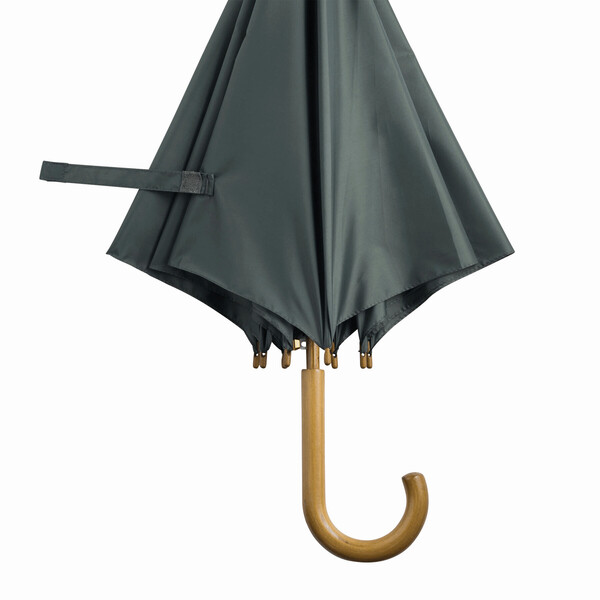Automatic Wooden Stick Umbrella Boogie - Grey