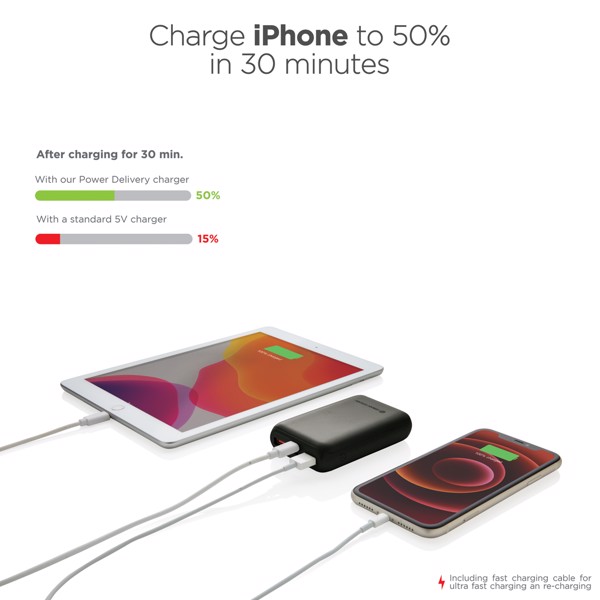 Powerbank 10.000 mAh 18W PD Urban Vitamin Alameda - Noir