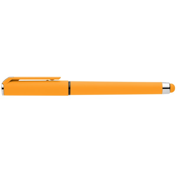 Islander Recycled Plastic Brights Gel Grip Pen - Yellow / 4 Colour inkjet