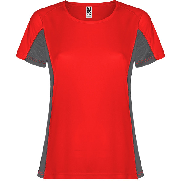 Shanghai Woman T-Shirt - Red/Dark Lead / XL