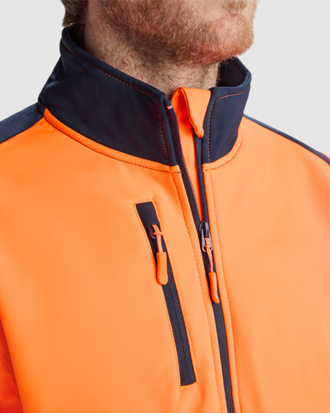 Av Softshell Antares - ROJO LABORAL/AMARILLO FLÚOR / 4XL