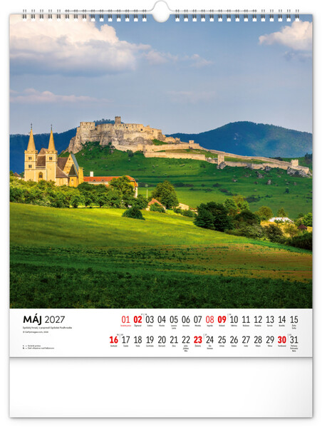 Notique Nástenný Kalendár Čarokrásne Slovensko 2027, 30 x 34 cm