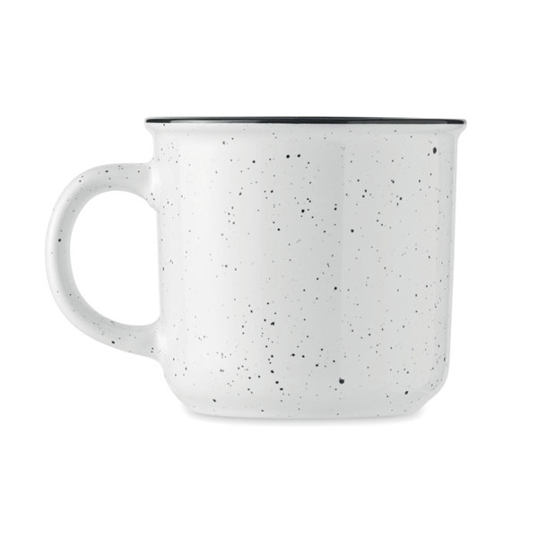 Ceramic vintage mug 400 ml Piga - White