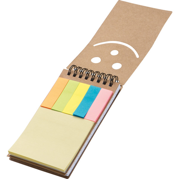 Notepad Smile face MANLIO - Brown