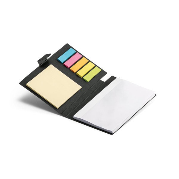 COOPER. Coloured sticky notepad with 6 sets - Black