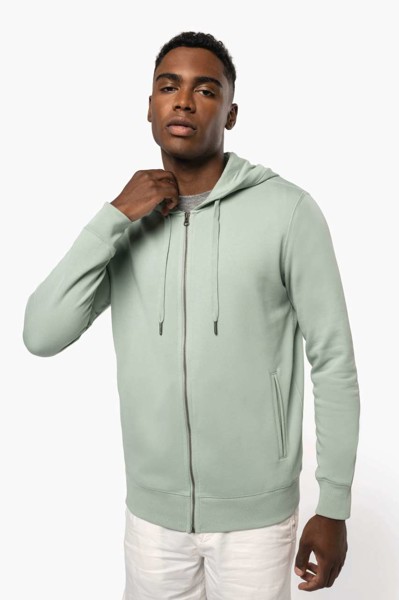 Unisex Eco-Friendly French Terry Zipped Hooded Sweatshirt - Black / 4XL