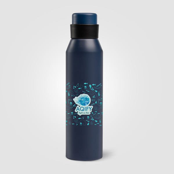 Norse - 680 ml Bouteille de sport en aluminium recyclé - Bleu marine / Jet d’encre 4 couleurs
