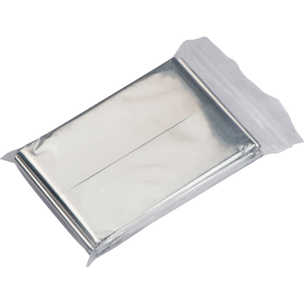Aluminum insulating blanket in a pouch - Silvergrey