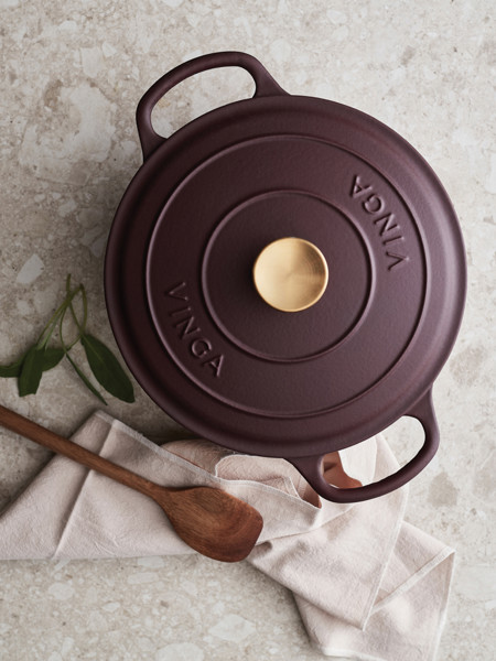 VINGA Monte enameled cast iron pot 5.5L - Burgundy