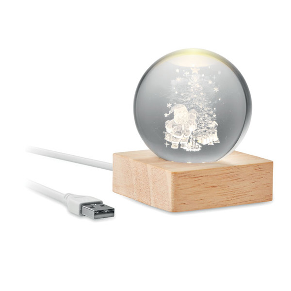 Christmas LED glass ball Santa Light