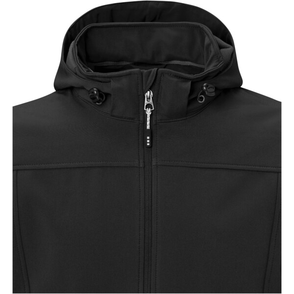 Langley men's GRS recycled softshell jacket - Black / S
