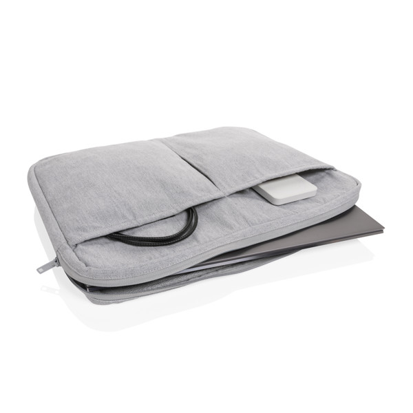 Laluka laptop sleeve recycled cotton, 15.6 inch - Grey