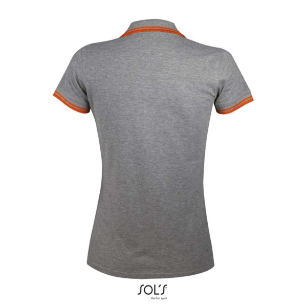 Sol's Pasadena Women - Πουκάμισο πόλο - Grey Melange / Orange / L