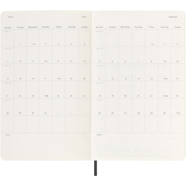 Moleskine Softcover 12 Monate Wochenkalender L - schwarz