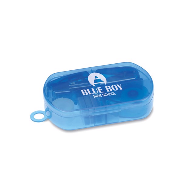Burobox stationery set, compact PP box 95x60x20mm