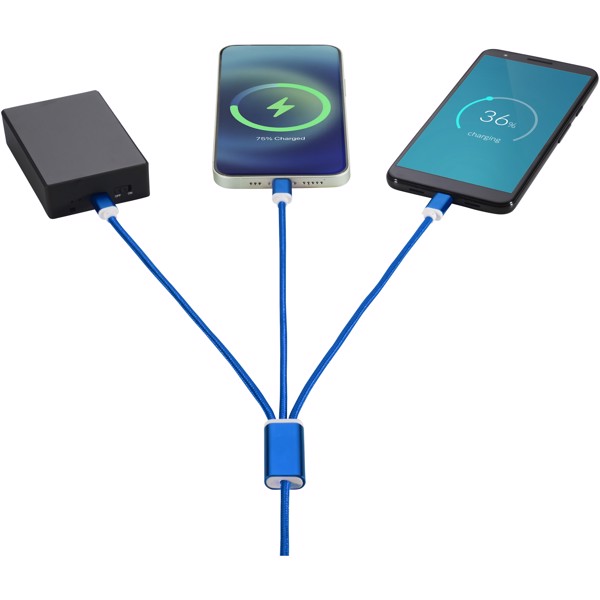 Câble de charge 5-en-1 Versatile - Bleu royal