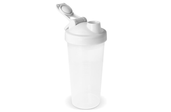 Shaker bottle 700ml, mixing grid - White