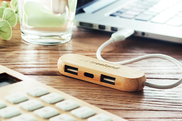 3 port USB hub with dual input Vina C