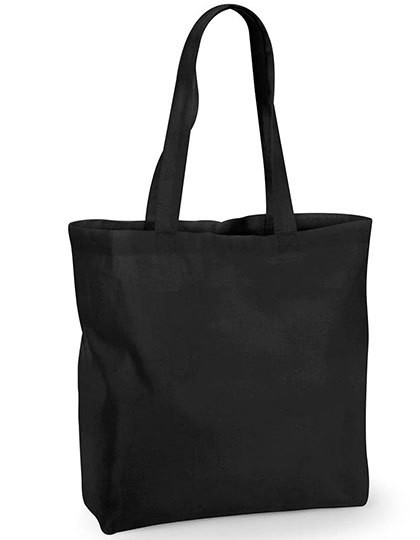 Recycled Cotton Maxi Bag - Black / 35 x 39 x 13,5 cm