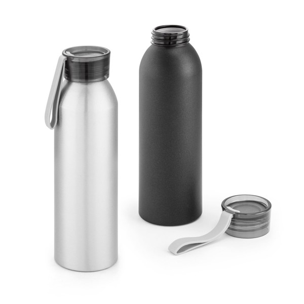 RIO. Gourde en aluminium avec bouchon en PP 660 ml - Noir