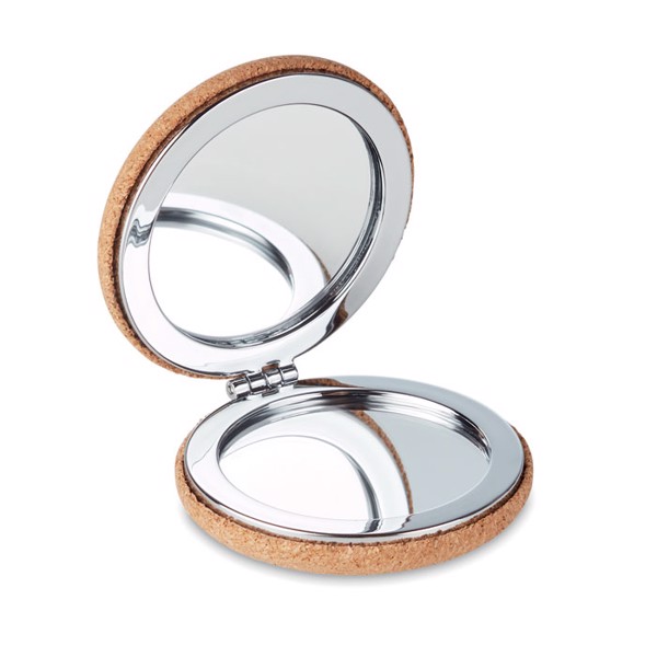 Guapa Cork compact mirror, 60mm, metal case