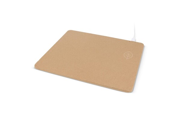 Tapis de souris avec chargeur sans fil en papier recyclé