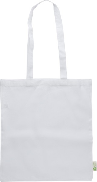 Saco de compras em algodão reciclado (120 g/m²) Cassiopeia - branco