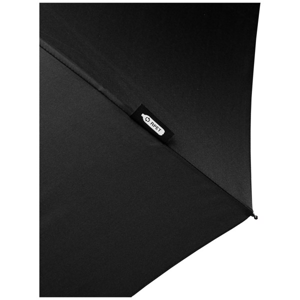 Ombrello pieghevole in PET riciclato antivento da 21" Birgit - Nero