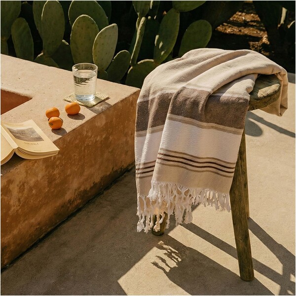 Telo fouta 100 x 170 cm Citizen Green Marina - Beige
