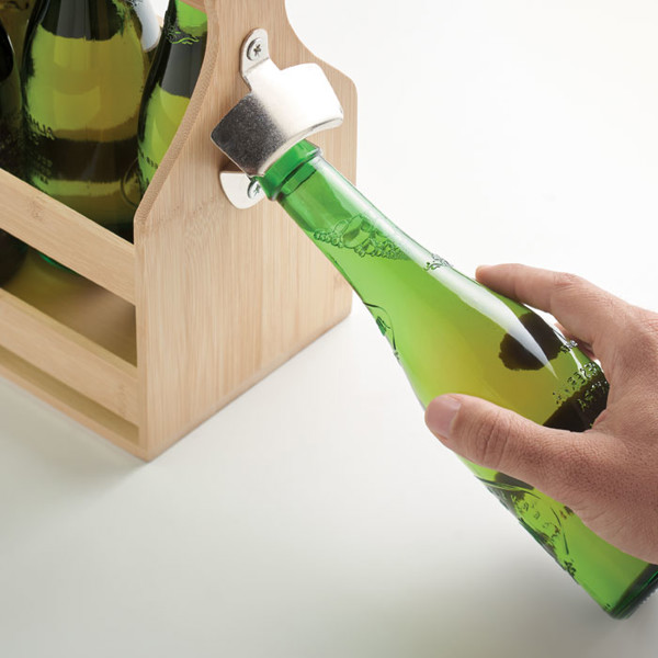 Cabas beer crate bamboo, fits 6 bottles