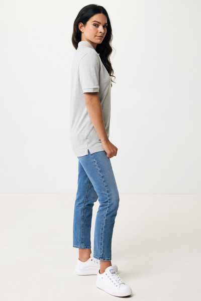 Polo en coton piqué et recyclé Iqoniq Yosemite - Heather Grey / XXL